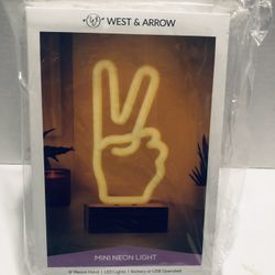 Peace LED Light New in Box 9 inches Tall