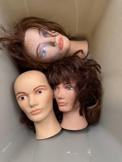 Life size Doll heads. Halloween. Cosmetology