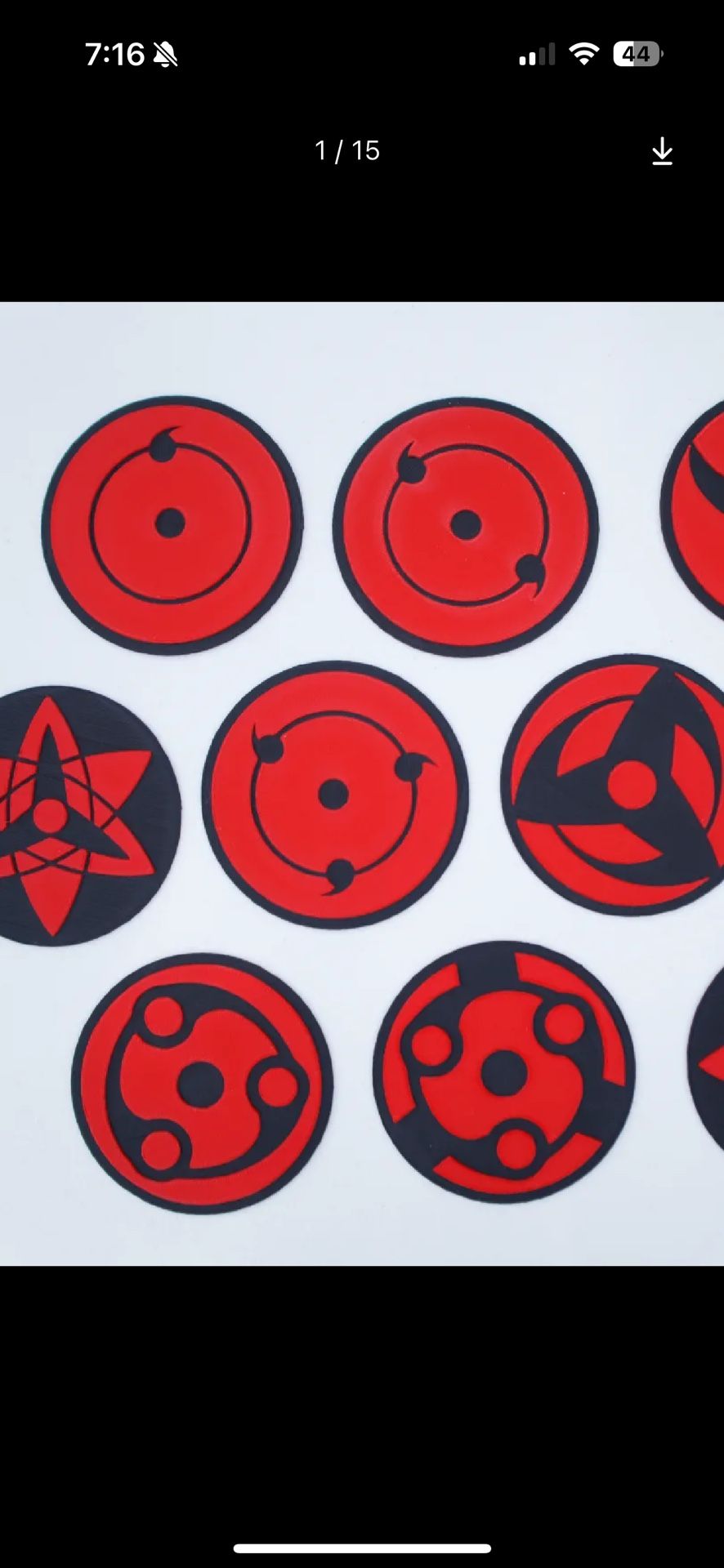 Naruto Sharingan Coasters