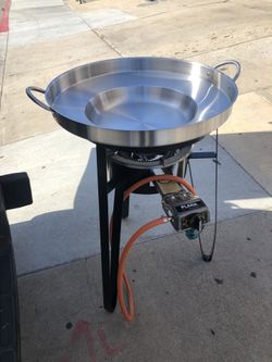 Comal y base y quemador para pollo y pescado y camarones