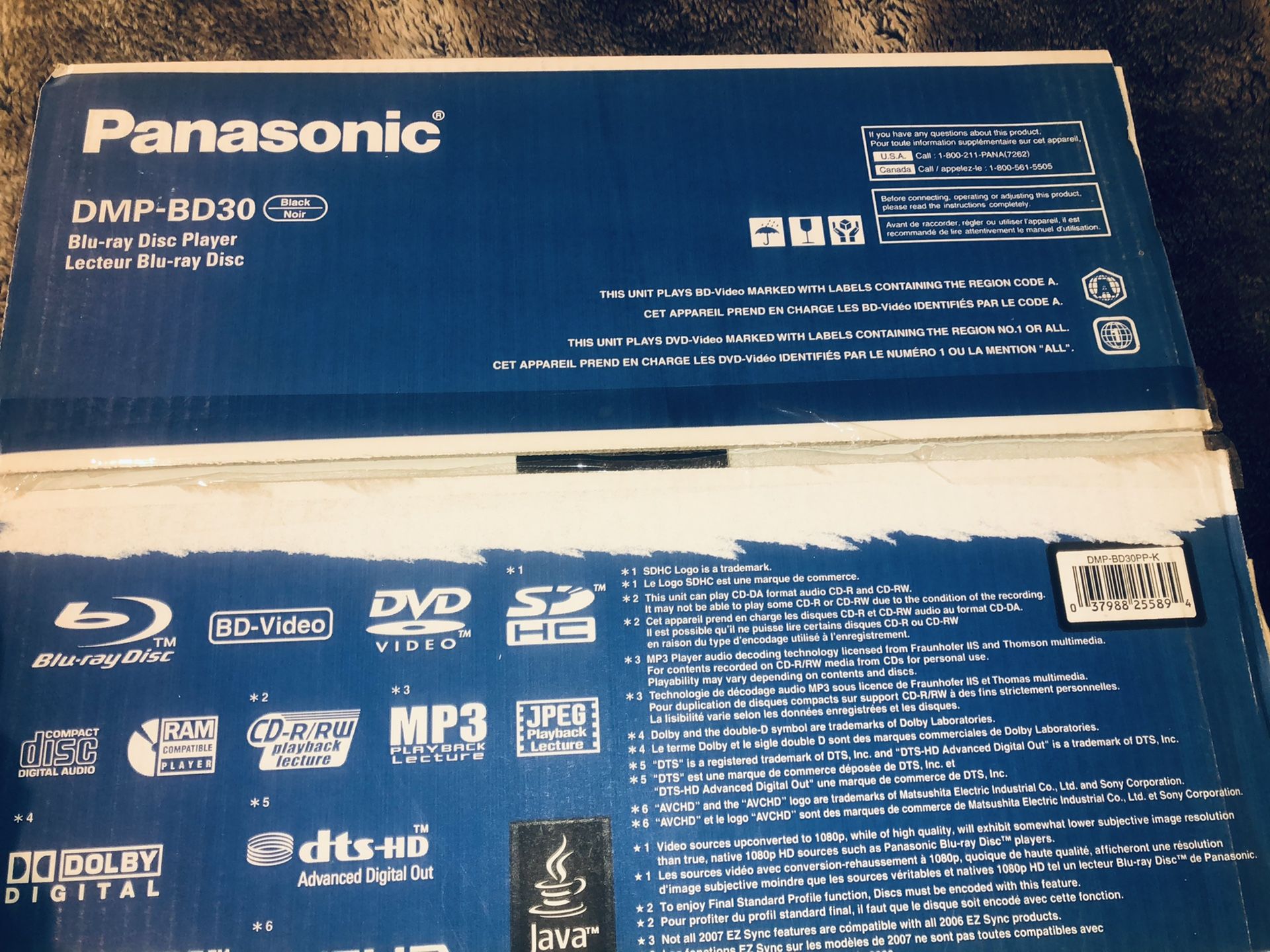 Panasonic Blu Ray and DVD Player