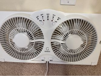 Genesis twin window fan in excellent working condition.