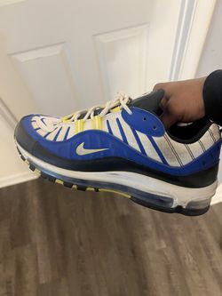 Nike Air Max 98 White Yellow Blue Colorway