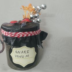 Small Plastic Handmade Snake Venom Potion Bottle