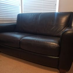 Natuzzi Chocolate Brown Leather Loveseat – Great Condition!