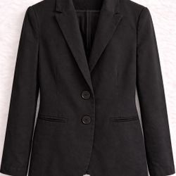 ✨Classic Black Fitted Blazer - Sleek Essential | Size S