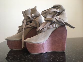 Jeffrey Campbell Suede Wedges--Size 7M