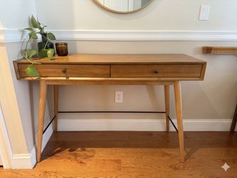Mid-Century Modern 2-Drawer Console Table / Desk – Excellent Condition