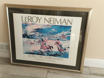 Professionally Framed and Matted Print of LeRoy Neiman's *Hotel Del Coronado*, 
