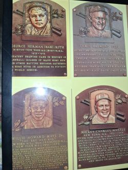 4 hall of fame postcard of baseball players