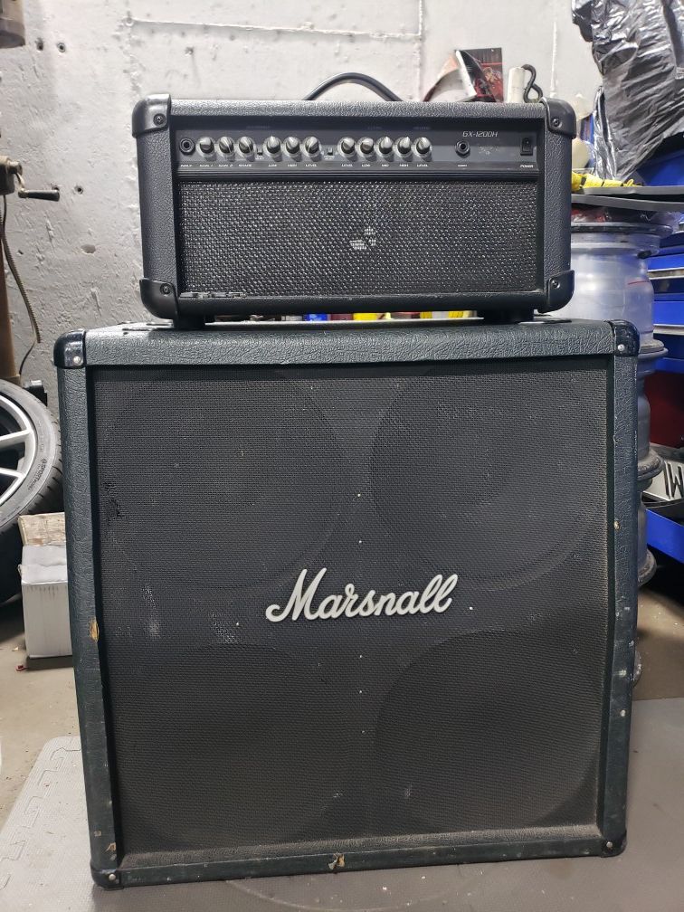 Marshall guitar speaker/amp set