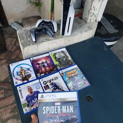 Clean 2024 Playstation 5 Slim Disc Edition. 2 Controller $450. Firm $30 per Game or 4 for $100!. So all PS5 combo. $600 all combo Firm trade Value $85