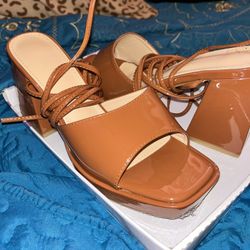 chunky wrap Around Heels