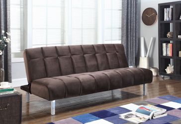 Button Tufted Sofa Bed Chocolate Velvet $299- SALE! Best Prices!