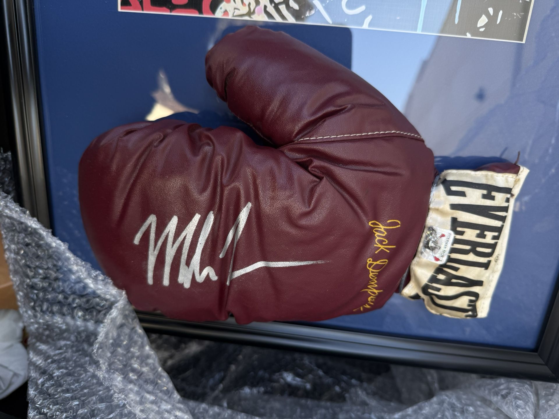 Mike Tyson Signed Glove Framed