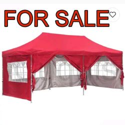 10x20Ft Pop up Canopy Tent Party Heavy Duty Instant Gazebo with 4 Removable Sidewalls 