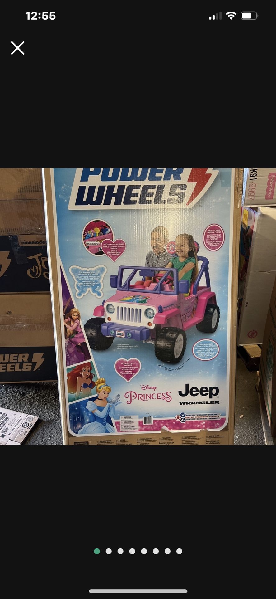 Power wheels Disney princess jeep wrangler battery included