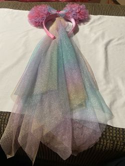 Disney Minnie Ear Headband with Colorful Princess Veil