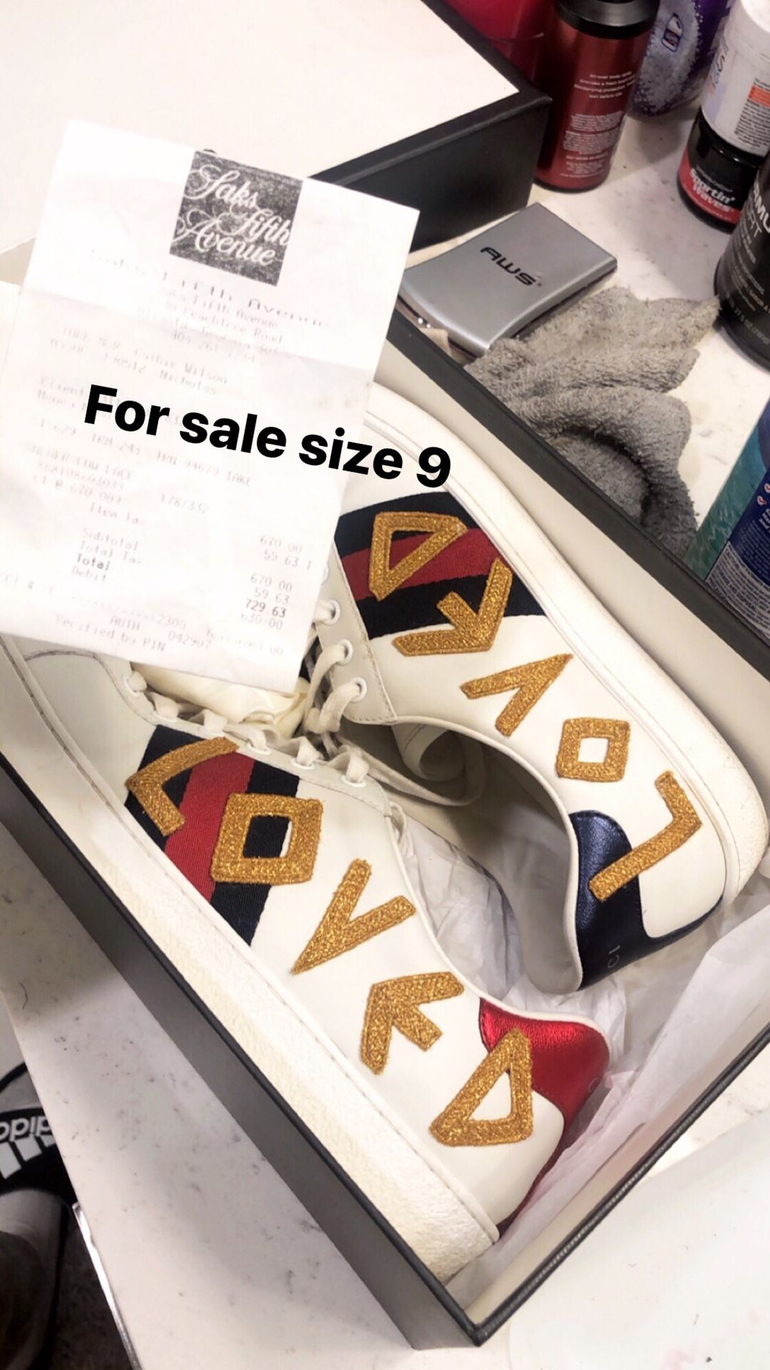 Gucci “Loved” Sneakers Size 9