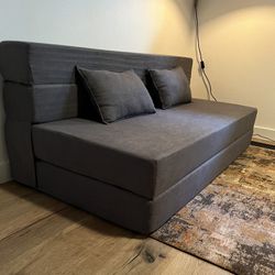 Versatile + Comfy Brand New 4-way Folding Sofa Bed w/ matching pillows!