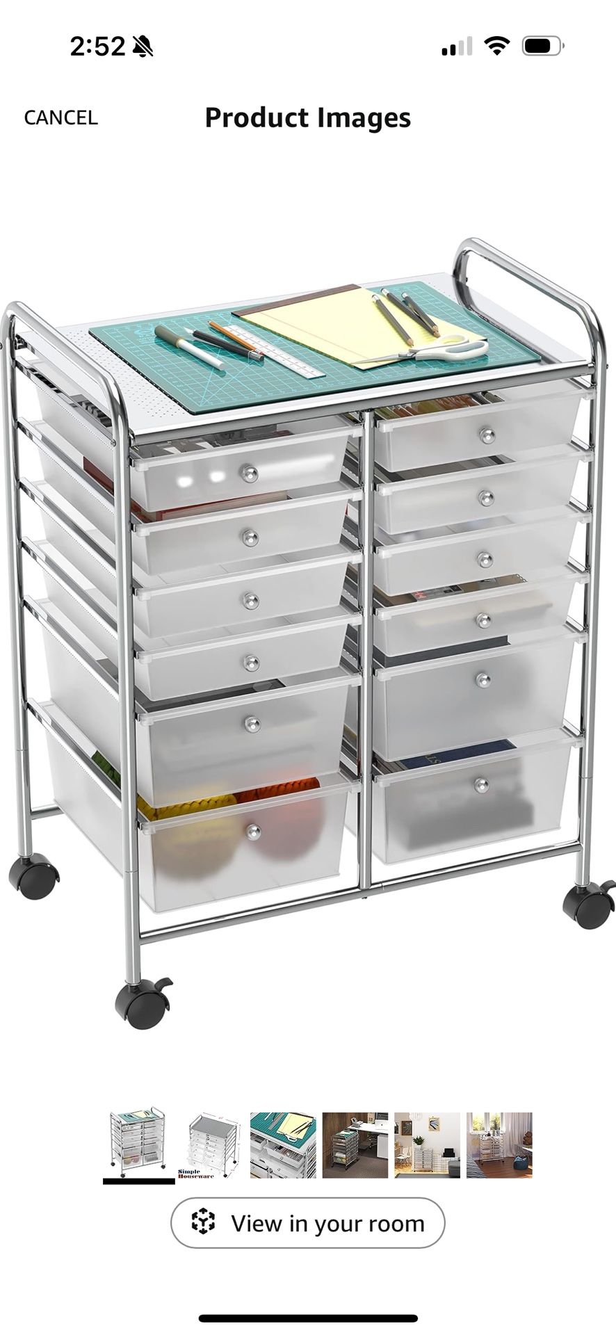 12 Drawer Storage On Rollers