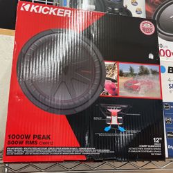 Kicker Subwoofer 12” 1000w Max 500w Rms