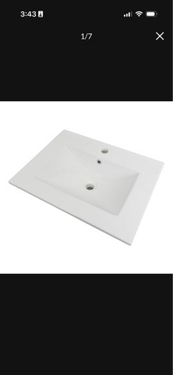 36" Undermount Bathroom Sink, White Rectangular Ceramic Vanity Sink Top with Overflow, Porcelain Under Counter Lavatory Vanity Sink for Small Bathroom