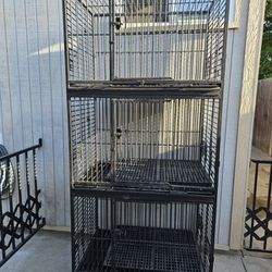 3 Tier Heavy Duty Stackable Dog/Animal Crates 