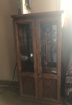 Hand Made Oak Jewelry Cabinet!!! Beautiful!!