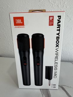 New JBL PartyBox Wireless Mic Set Black