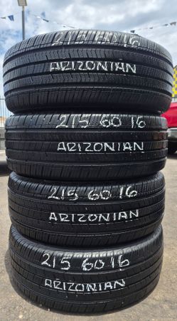 SET OF 4 USED P215/60R16 ARIZONIAN $260