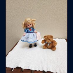 Like New 8" Madame Alexander Doll/Goldilocks and Bear/Gift/Collectible 
