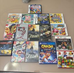 EMPTY Nintendo and PlayStation game cases.