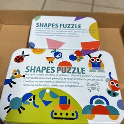 LiKee Open Ended Wooden Shape Puzzles 