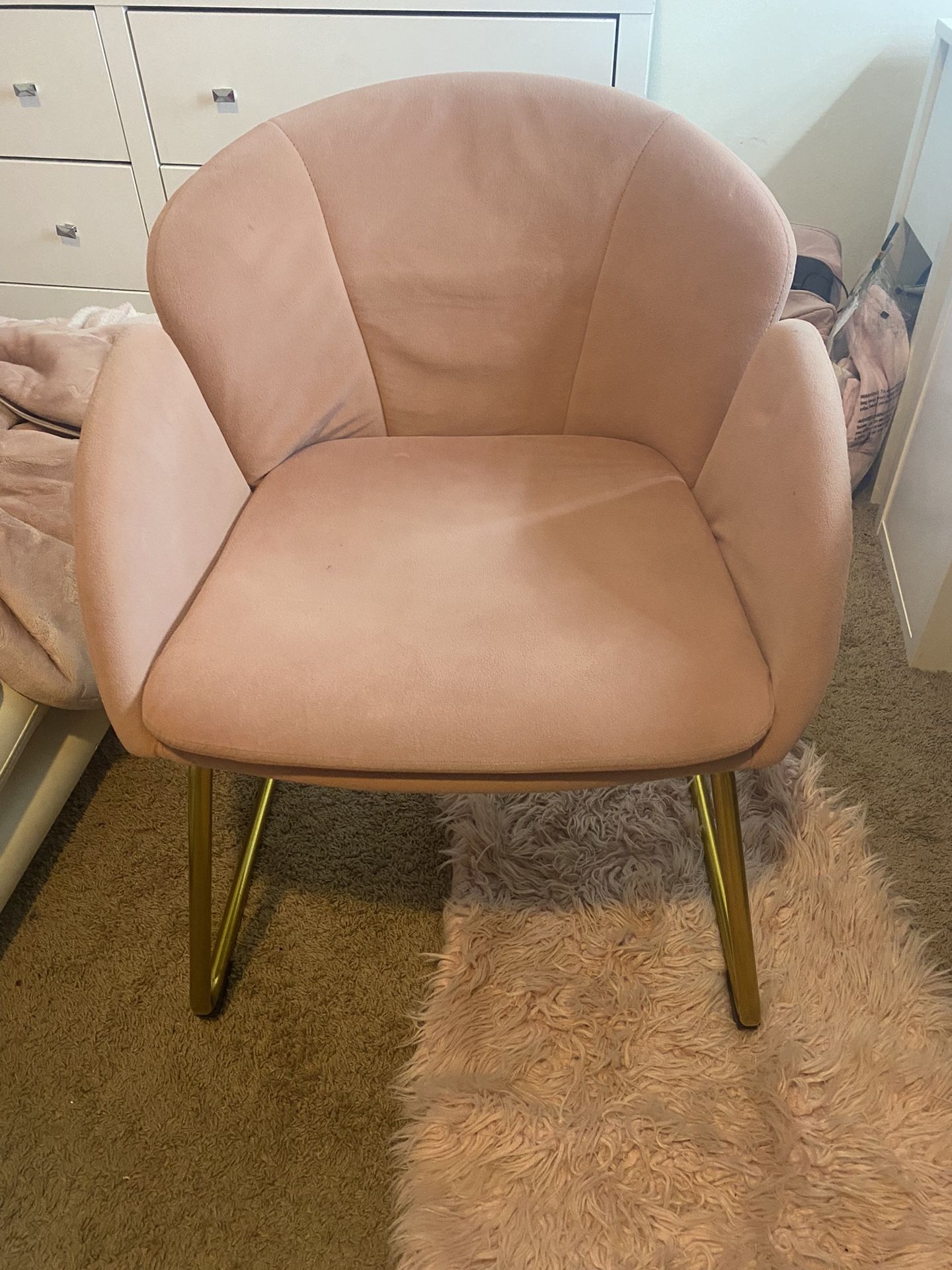 Pink vanity chair
