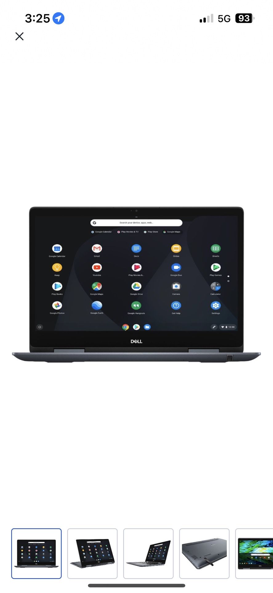 Dell Inspiron 2-in-1; 14in Touch screen Chromebook