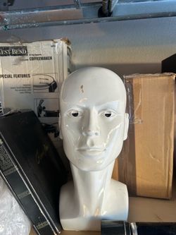 White Gloss Mannequin Head Display