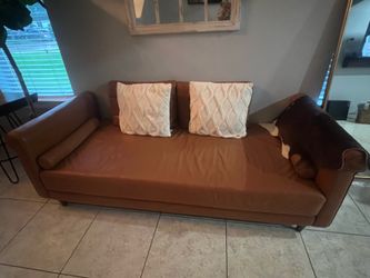 Leather sofa and love seat