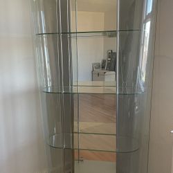 SOPHISTICATED FLOOR CURVED /ELLIPSE/ GLASS SHOWCASE