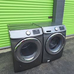 Samsung Steam Stainless Steel Washer 4.5 And Gas Dryer 7.5 Cuft High Efficiency Energy 🌟