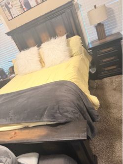 Queen size bed and night stand
