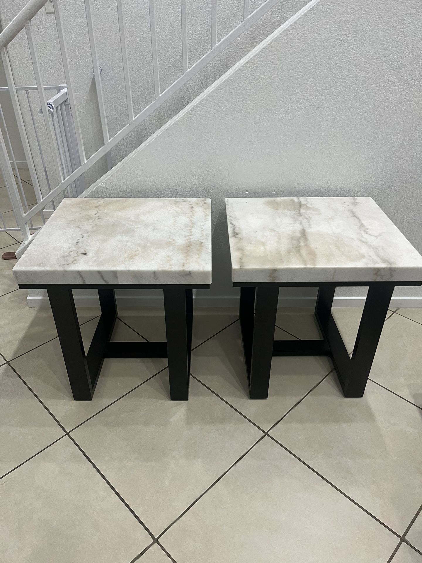 marble end tables 