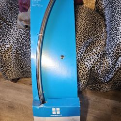 Bathroom Corner Curved Shower Curtain Rod Aluminum Wall Cortina De Ducha De Bano