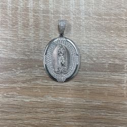 925 Silver Virgin Mary CZ