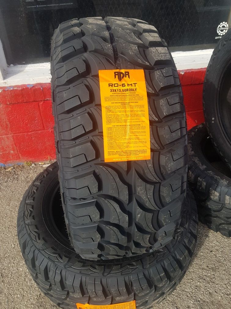 33x12.50r20 mud tires finance available $39 down