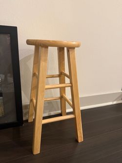 Natural Wood Bar Stool