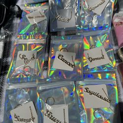 Zodiac Necklaces With Adjustable Ring