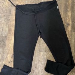 Free People cropped Joggers,  Black. Extra Small.  Adjustable Waistband 