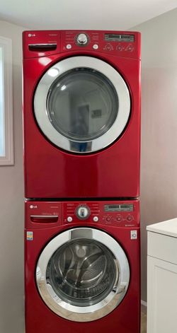 Washer and dryer LG cherry Red