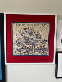 Texas Rangers 2023 World Series Framed Print